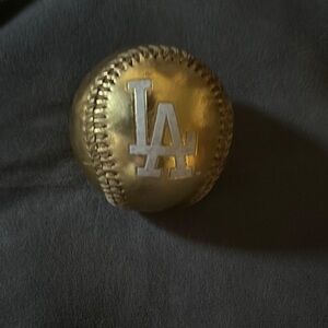 Gold Dodgers Collectible Baseball